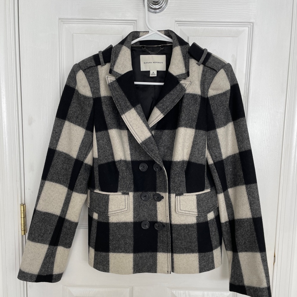 Banana Republic Houndstooth Jacket - Size M